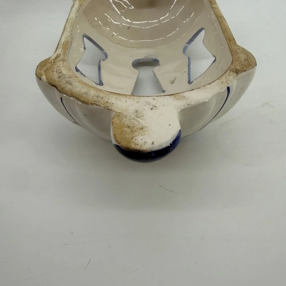 Ceramic Wall Pocket Home Decor Wall‎ Sconce White Hand Painted Mediterranean